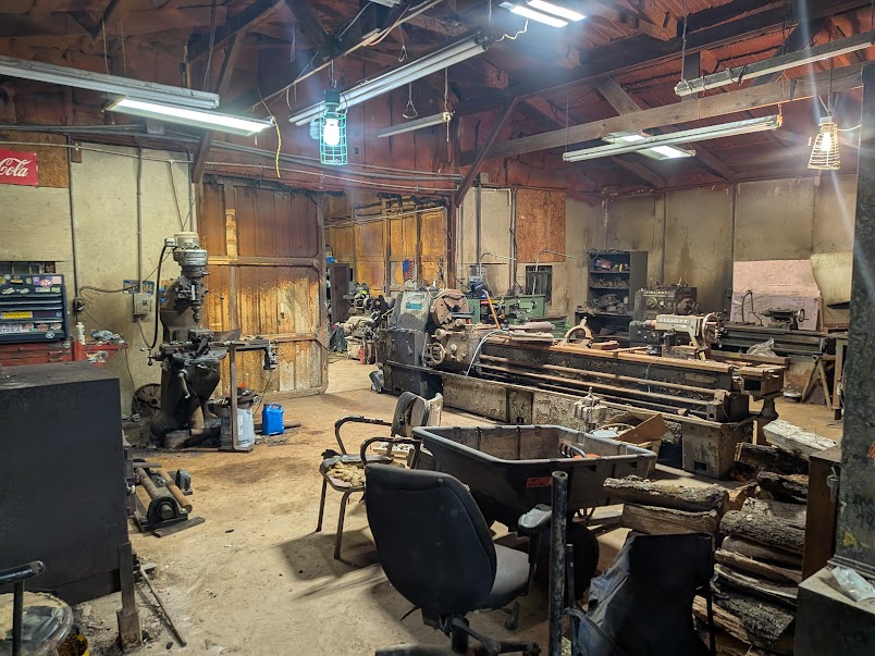 Inside Moran's Mechanical machine shop